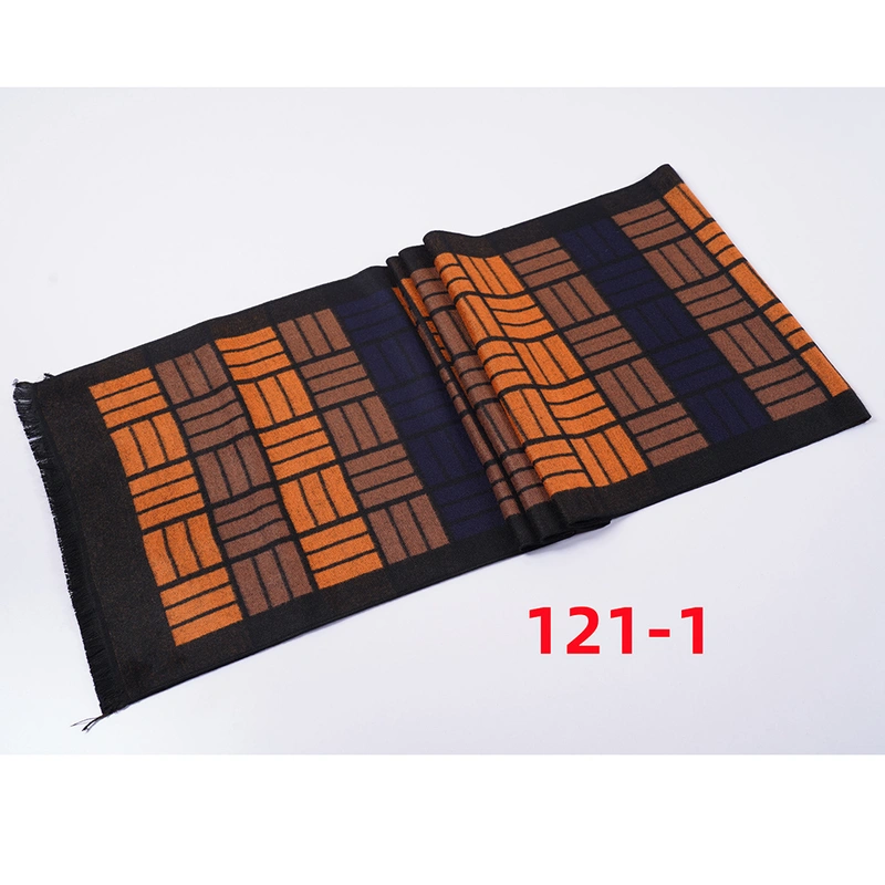 Autumn And Winter New Men's Scarf Plaid Warm Europe And The United States Simple Business Leisure Young Neck Manufacturers Wholesale 2024 Plaid Scarf Wholesale Customization