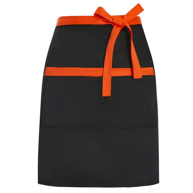 Wholesale and in-stock short half-length aprons for hotel and restaurant waiters, multi-color anti-stain waist belts for kitchen staff details Picture