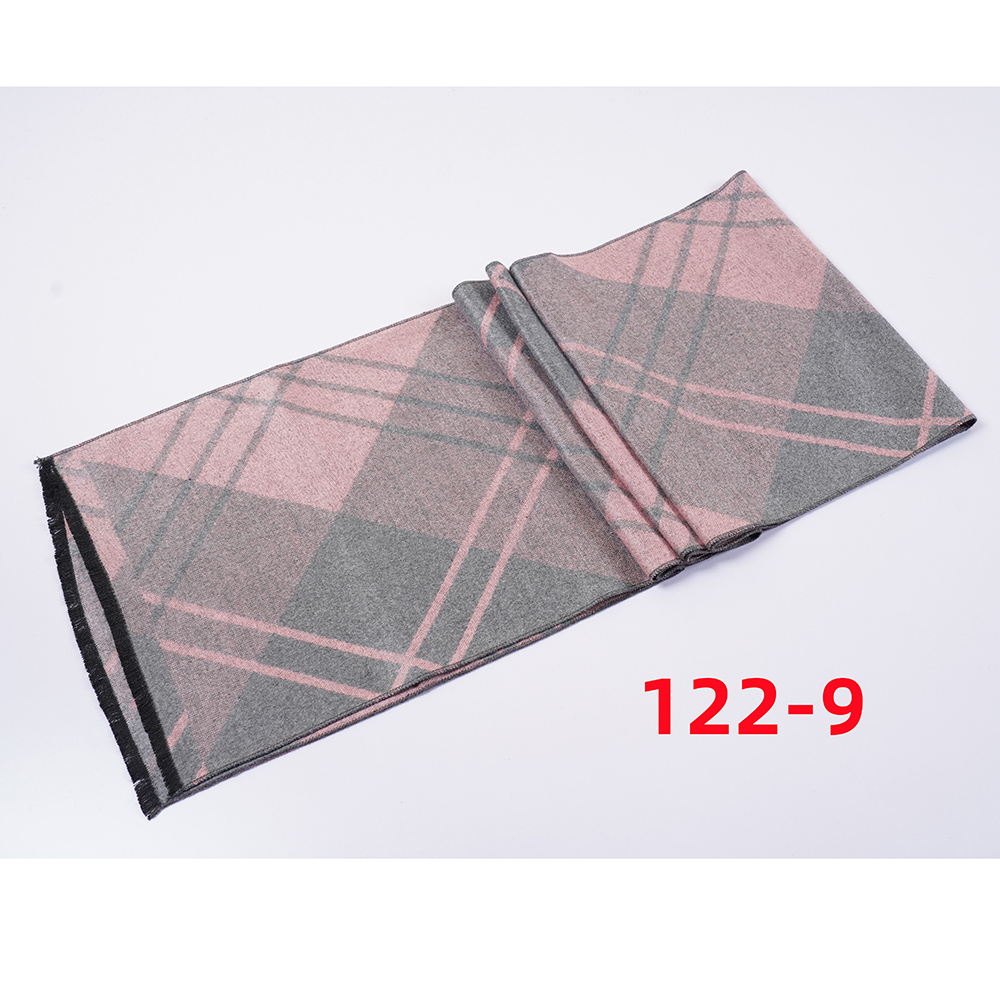 Autumn And Winter New Men's Scarf Lattice Warm Europe And The United States Simple Business Leisure Young Neck Manufacturers Wholesale 2024 Striped Scarf Wholesale Custom Geometric Pattern Item Picture