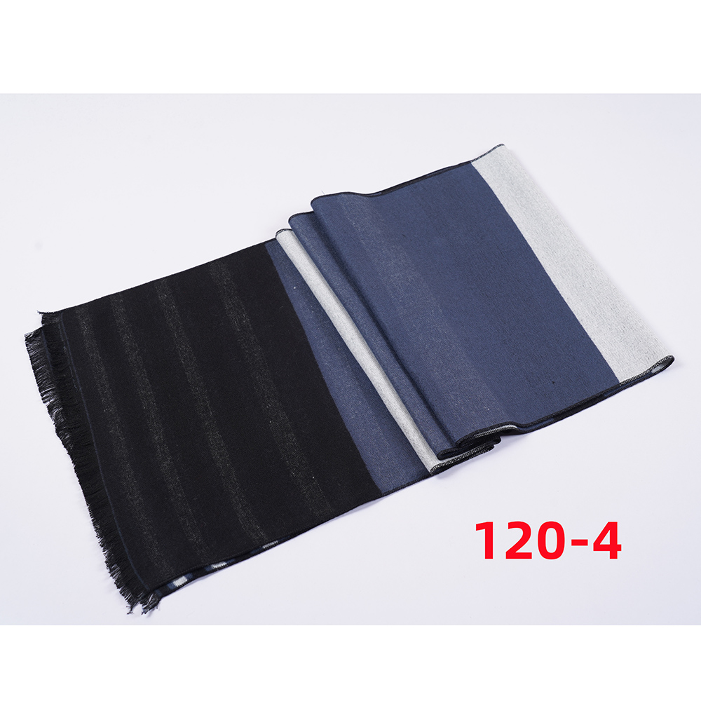 Autumn And Winter New Men's Scarf Lattice Warm Europe And The United States Simple Business Leisure Young Neck Manufacturers Wholesale 2024 Striped Scarf Wholesale Customization Application Scenario