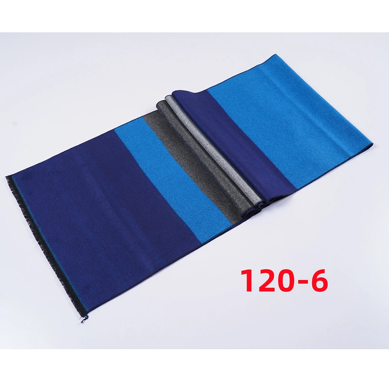 New Autumn And Winter New Men's Scarf Lattice Warm Europe And The United States Simple Business Leisure Young Neck Manufacturers Wholesale 2024 Striped Scarf Wholesale Customization