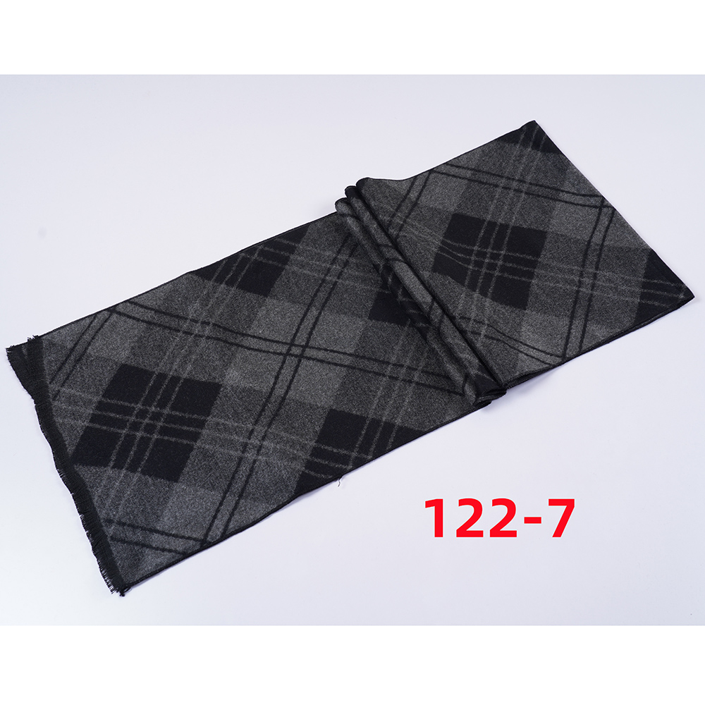Autumn And Winter New Men's Scarf Lattice Warm Europe And The United States Simple Business Leisure Young Neck Manufacturers Wholesale 2024 Striped Scarf Wholesale Custom Geometric Pattern Specification drawing