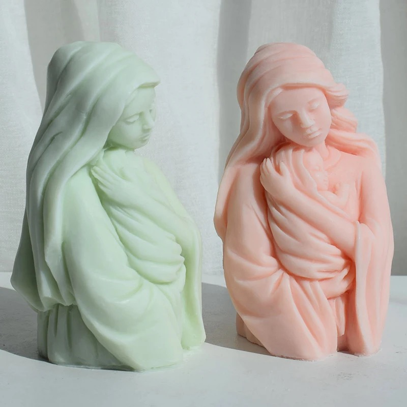 Virgin Mary Holding Baby Scented Candle, Soy wax, home smokeless atmosphere, table candlestick, decorative item, scented candle, Christmas tree candle, Scented candle, birthday candle, electronic candle, scented candle, scented candle pic 8