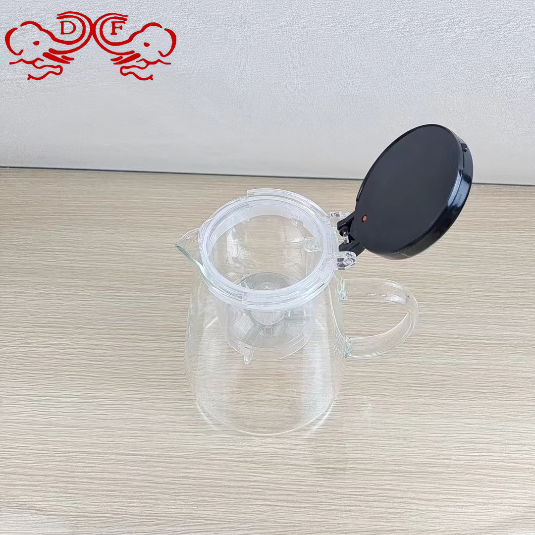 CF68305 إناء الشاي المنبعث من كؤوس شاي معزول، غلاية مفرغة من زجاج وعاء شاي مقاوم للحرارة من نوع DF Tradinghouse Specification image