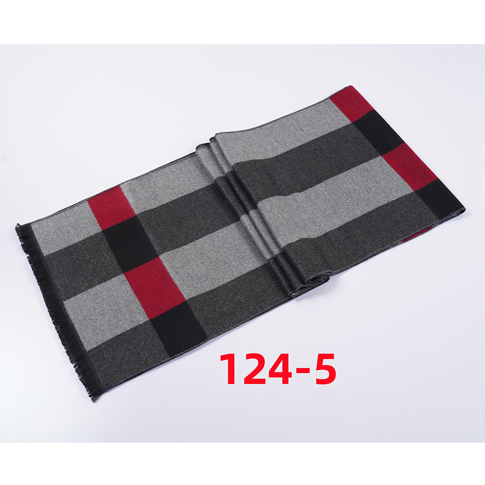 Autumn And Winter New Men's Scarf Lattice Warm Europe And The United States Simple Business Leisure Young Neck Factory Direct Sales Wholesale 2024 Striped Scarf Wholesale Customization Item Picture