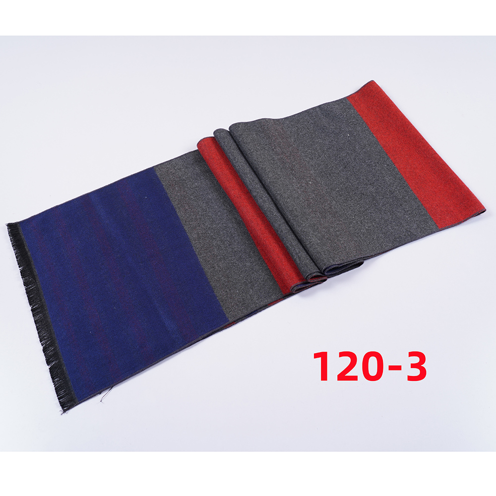 Autumn And Winter New Men's Scarf Lattice Warm Europe And The United States Simple Business Leisure Young Neck Manufacturers Wholesale 2024 Striped Scarf Wholesale Customization Specification drawing