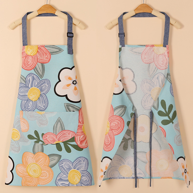 新款时尚印花纯棉布加厚耐脏透气厨房家用