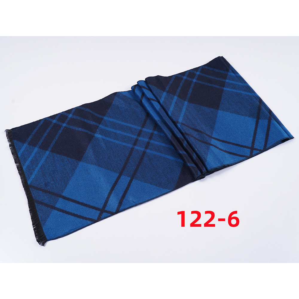 Autumn And Winter New Men's Scarf Lattice Warm Europe And The United States Simple Business Leisure Young Neck Manufacturers Wholesale 2024 Striped Scarf Wholesale Custom Geometric Pattern details Picture