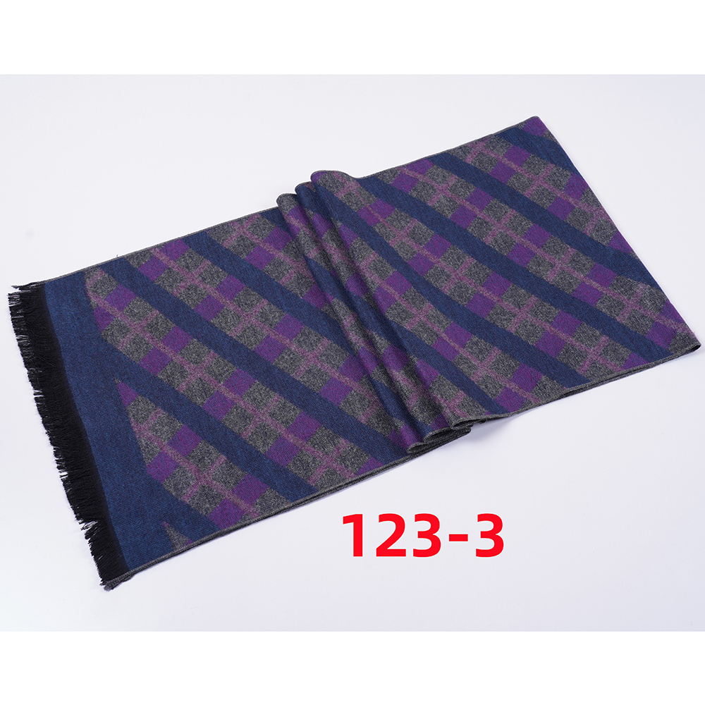 Autumn And Winter New Men's Scarf Lattice Warm Europe And The United States Simple Business Leisure Young Neck Factory Wholesale 2024 Striped Scarf Wholesale Customization details Picture