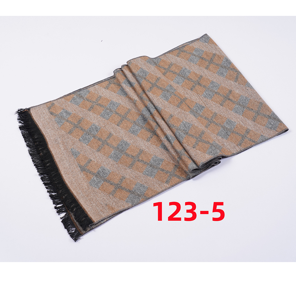 Autumn And Winter New Men's Scarf Lattice Warm Europe And The United States Simple Business Leisure Young Neck Factory Wholesale 2024 Striped Scarf Wholesale Customization Application Scenario