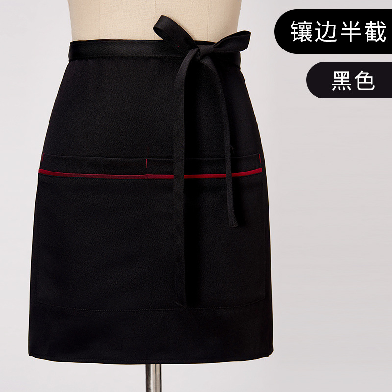Wholesale and in-stock short half-length aprons for hotel and restaurant waiters, multi-color anti-stain waist belts for kitchen staff Application Scenario