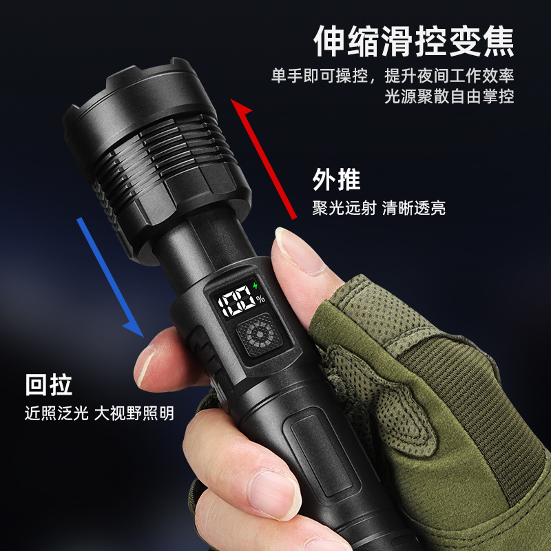 警用手电筒/强光手电筒/手摇发电/钓鱼灯垂钓用品/露营产品图