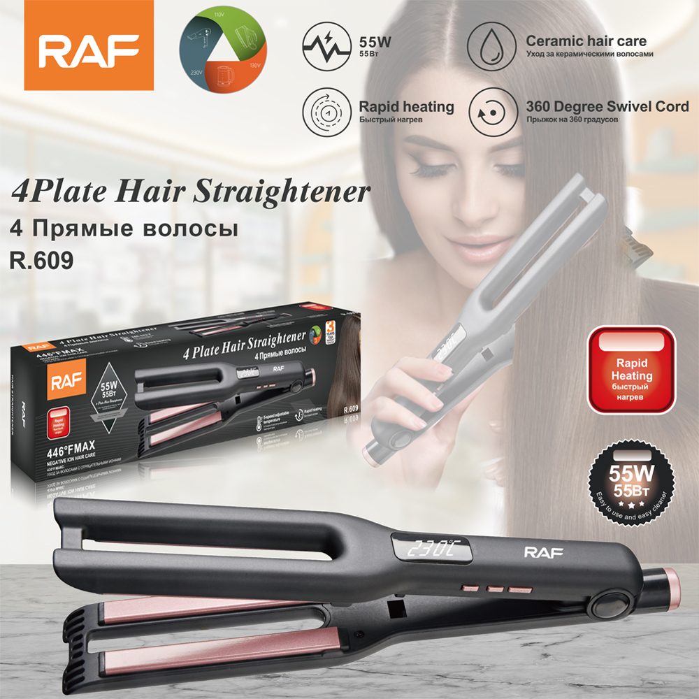 RAF euro gauge cross border rizador de pelo rizador de agua rizador de pelo grande rizador de cabeza rizador de huevo slacky splinter R.609