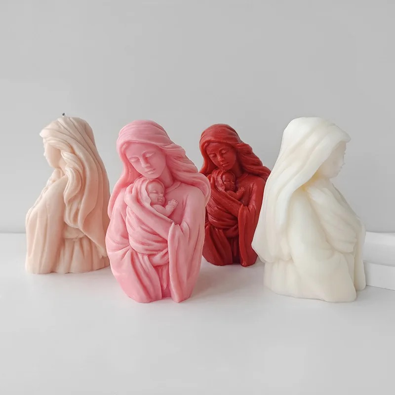 Virgin Mary Holding Baby Scented Candle, Soy wax, home smokeless atmosphere, table candlestick, decorative item, scented candle, Christmas tree candle, Scented candle, birthday candle, electronic candle, scented candle, scented candle pic 7
