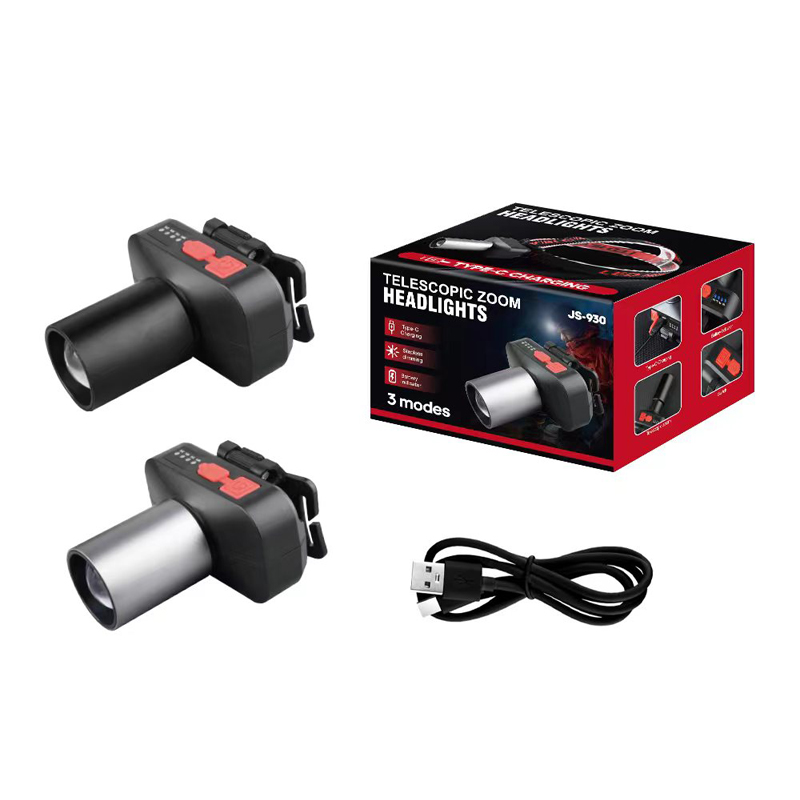 JS-930USB charging telescopic adjustable white laser headlamp, cycling headlamp, outdoor camping headlamp, miner's lamp, repair headlamp, camping headlamp, fishing headlamp details Picture