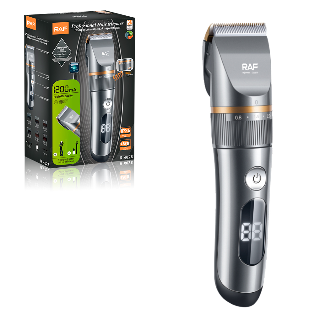 RAF Cross-border new product electric hair clipper, multi-functional electric clipper, hair shaving set, electric clipper, USB interface, R.4026 details Picture
