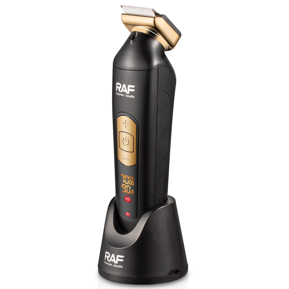 RAF Cross-border electric hair clipper, multi-functional electric clipper, hair shaving set, electric clipper, intelligent display and rotation Specification image