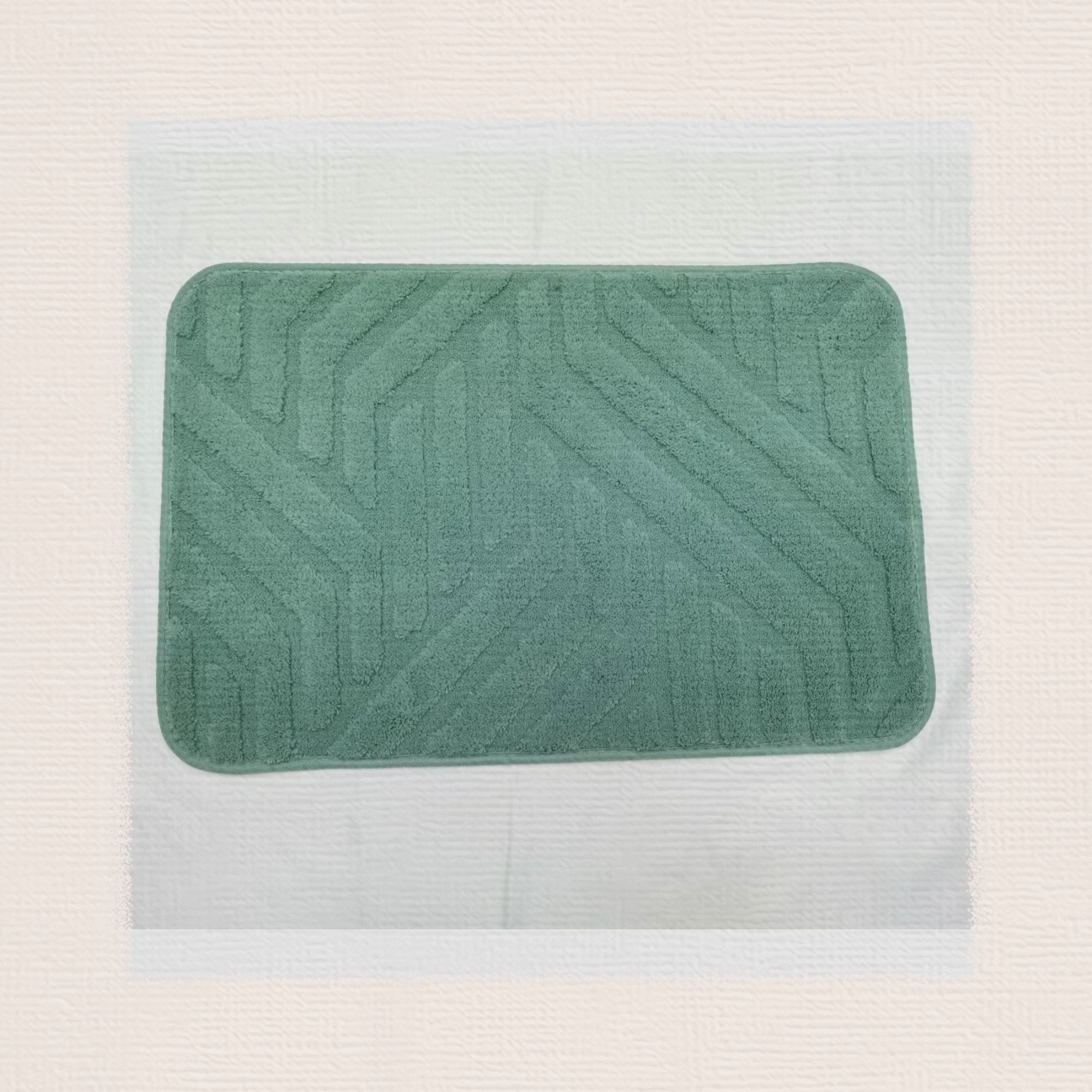Plain jacquard floor mat, toilet 2-piece set, foot mat, carpet, bathroom absorbent anti-slip mat, kitchen mat, bedside blanket, living room blanket, standard 5 colors, TPR anti-slip base, 50*80+50*40CM Item Picture
