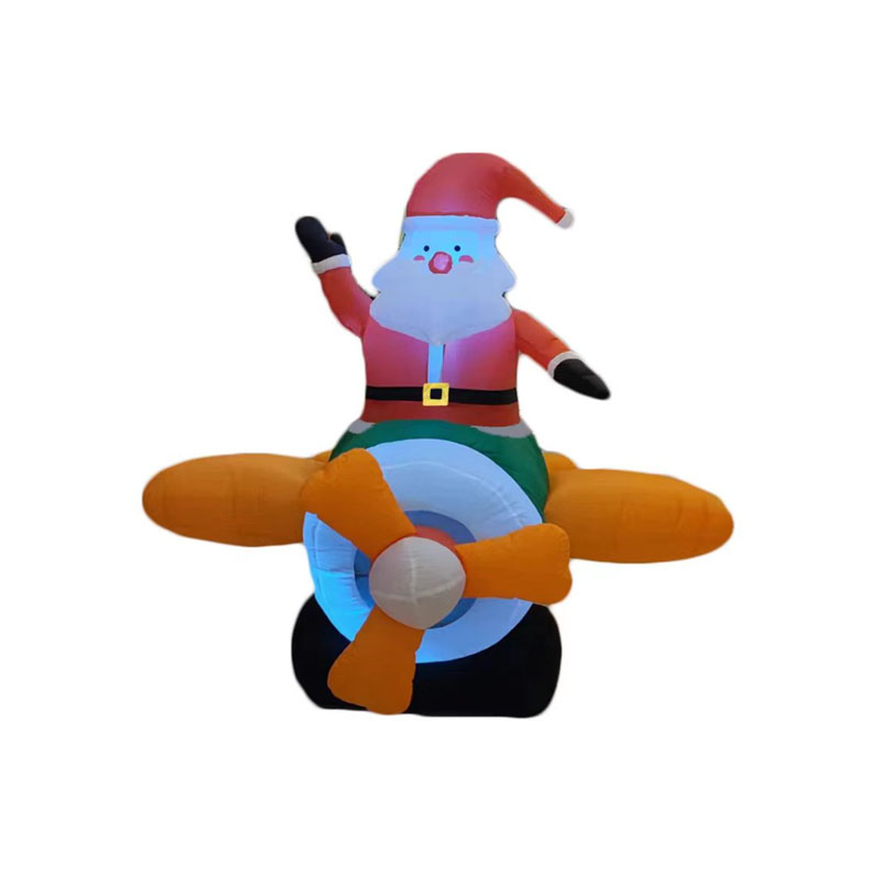 Factory direct sales, just in time for Christmas, 1.8M creative Santa Claus inflatable airship, large-scale Christmas scene indoor and outdoor decoration venues, wholesale Application Scenario