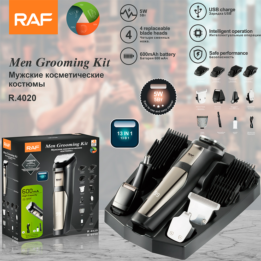 RAF Cross-border Electric Hair Clipper and Electric Hair Clipper Set, multi-functional full-body washing hair clipper, oil head, electric hair clipper 13-in-1