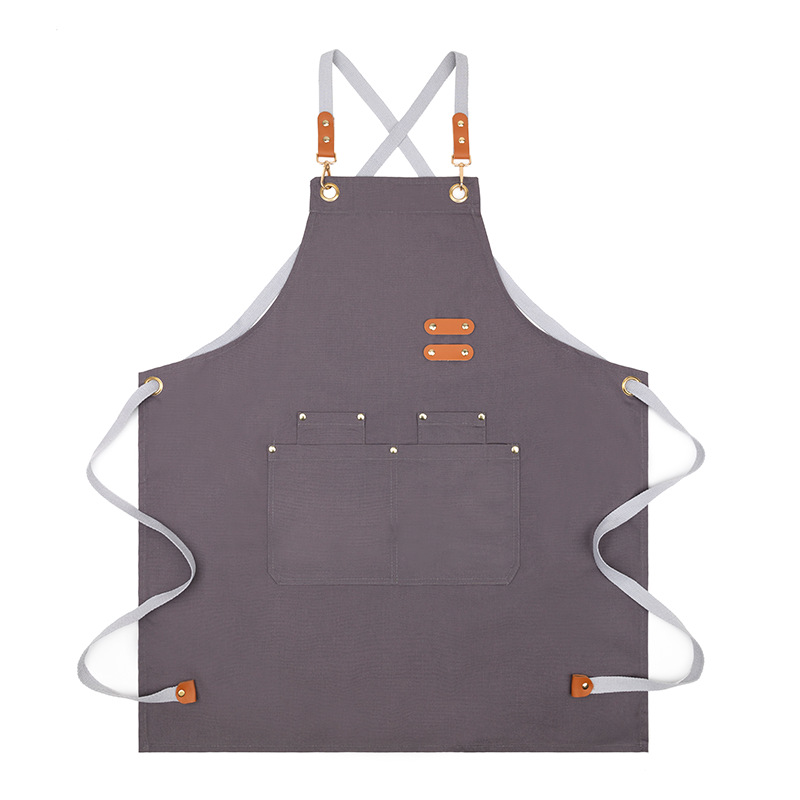 Wholesale of polyester-cotton aprons for foreign trade, waterproof work clothes for men and women in kitchens, coffee shops, milk tea shops and restaurants, and printed logos Application Scenario