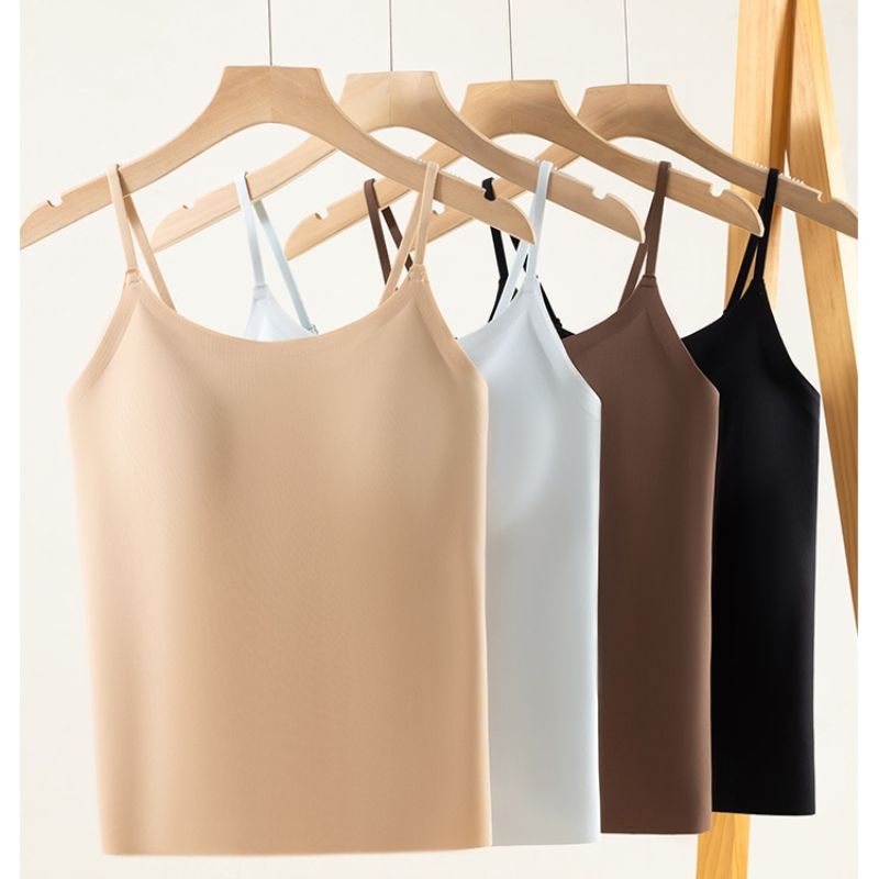 Winter long halter tank top women with breast pad one piece bra underwear base with thermal vest top