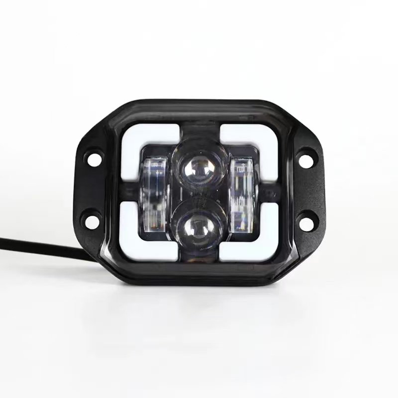 4-inch Wrangler off-road vehicle, 60W square led work lights, angel eye spotlights, turn signals, fog lights Item Picture
