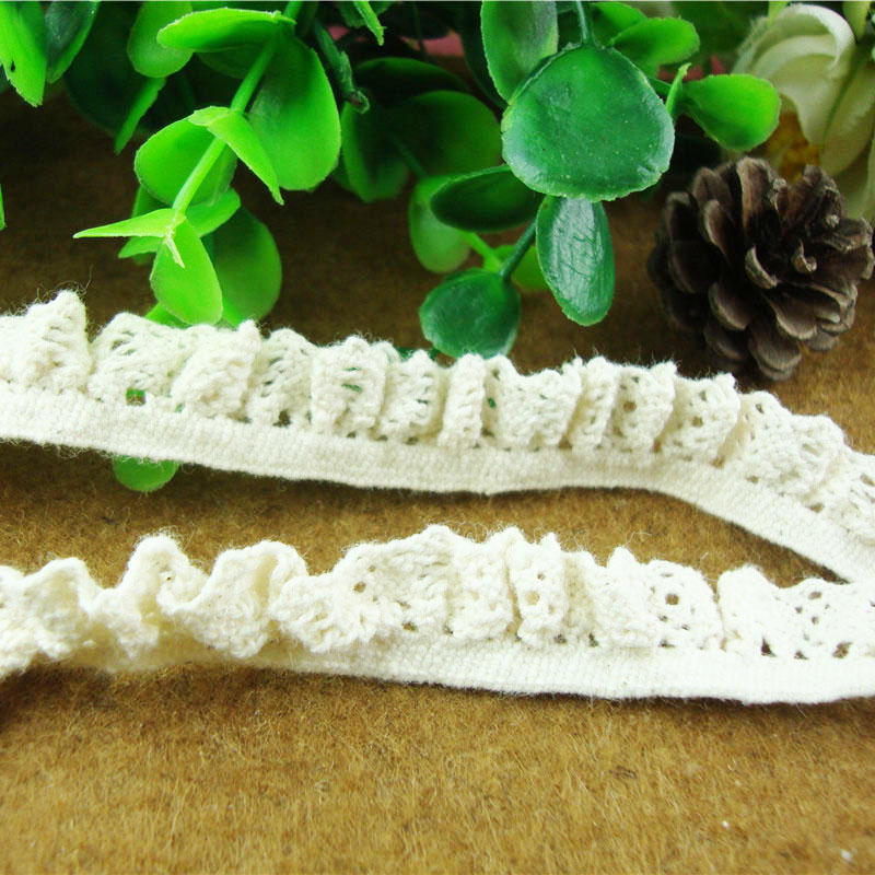 1.6cm elástico cordón de algodón encaje descuento niños escote puños ropa accesorios de pelo accesorios de sombrero hecho a mano DIY en stock Specification image