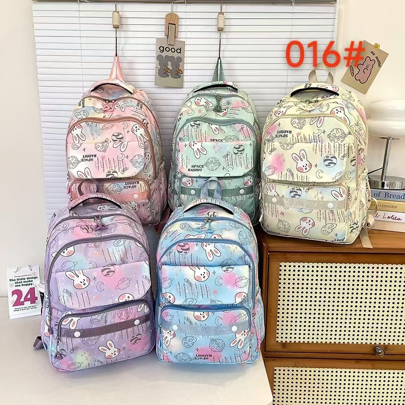 学生书包女中学生纯色女休闲背包轻便高中生初中生小学生休闲包防水复合布学生书包大学