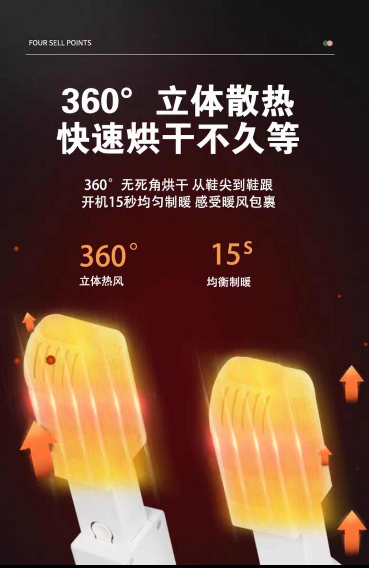 烘鞋器家用干鞋器鞋袜烘干器除臭杀菌烘干机宿舍鞋子速干烤鞋器搅拌机绞肉机小型破壁机详情图4