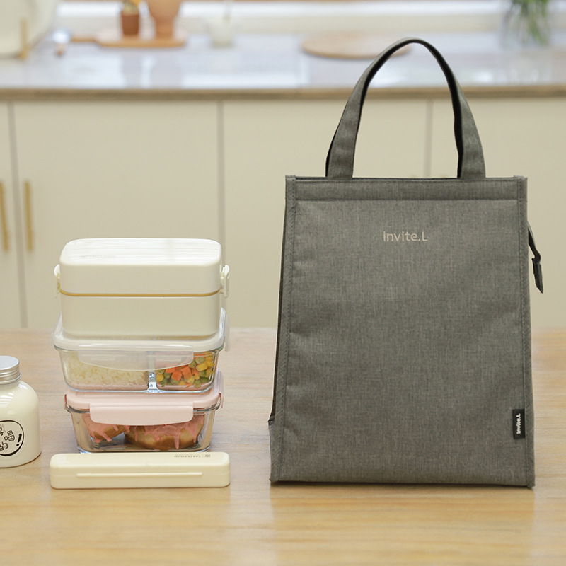 Thickened large-capacity Japanese bento bag, aluminum foil long-lasting insulation lunch box bag, Oxford cloth hand-held bento bag, lunch bag detail image 12