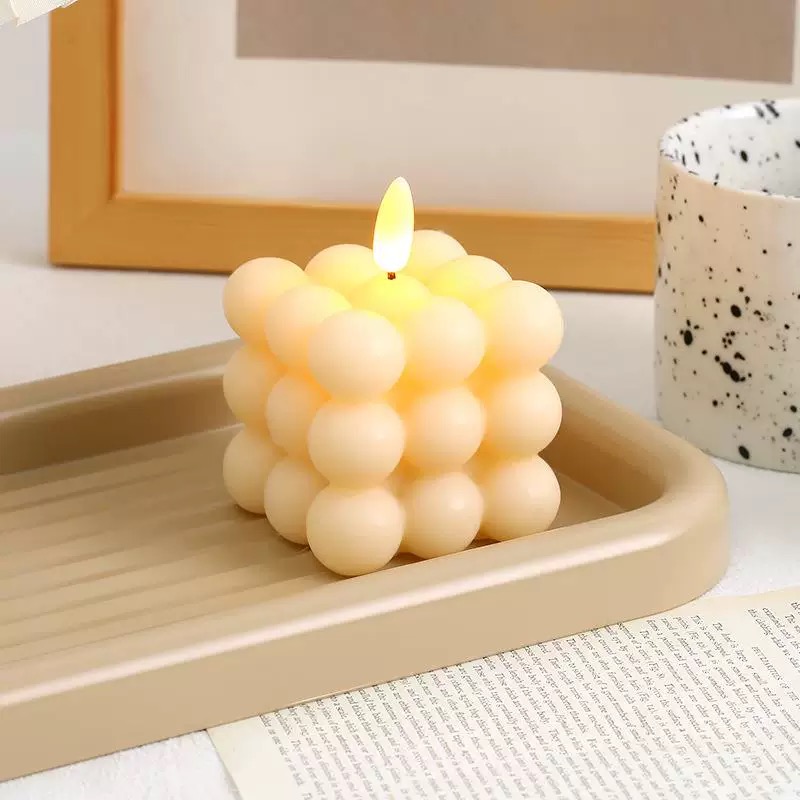单色魔方电子香薰蜡烛灯浪漫情调求婚表白氛围仪式感生日布置装饰蜡烛香薰蜡烛圣诞树蜡烛生日蜡烛蜡烛香薰工艺蜡烛大豆蜡烛详情4