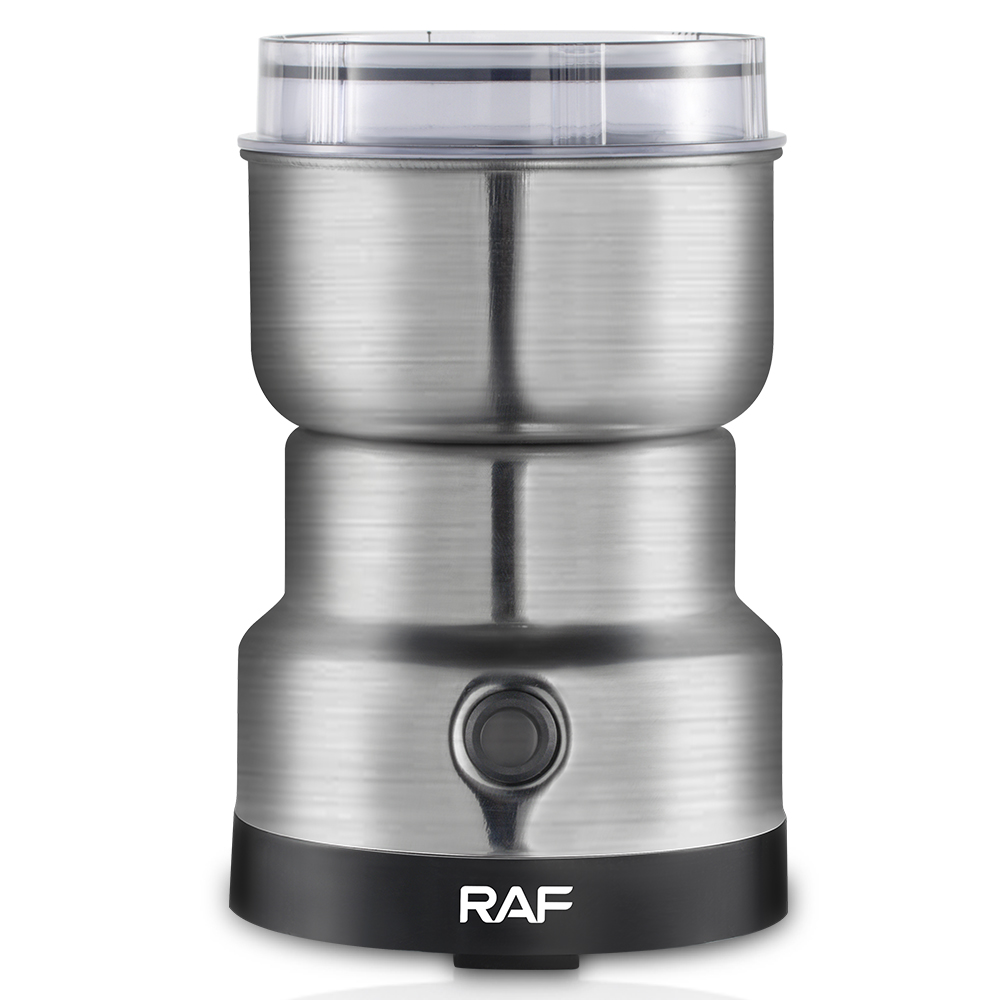 RAF European and American standard electric bean grinder, dry grinder, household lightweight grinding cup, portable coffee bean powder grinder Specification image