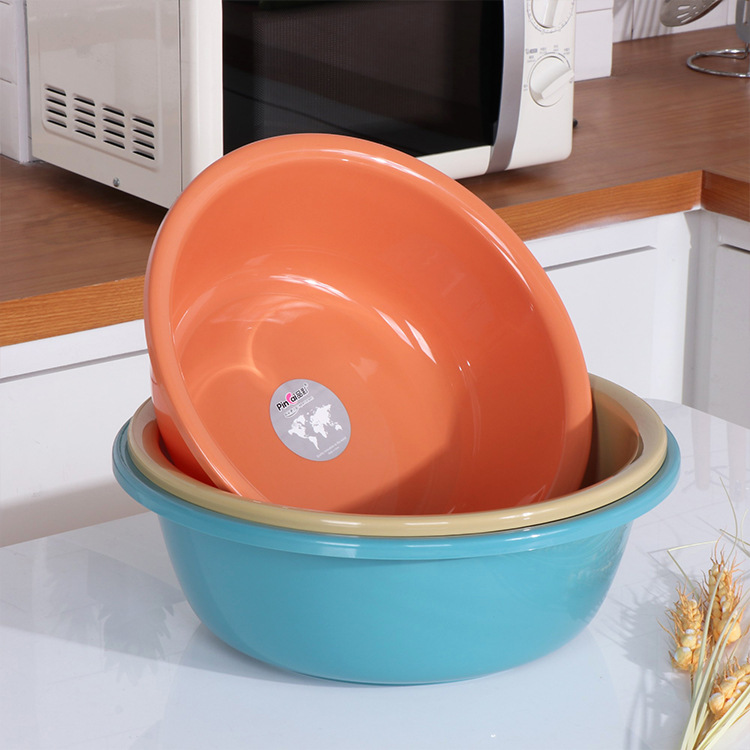 J35-MT5193家用脸盆塑料洗脚盆洗衣盆洗菜盆学生宿舍住宿盆洗脸盆白底实物图