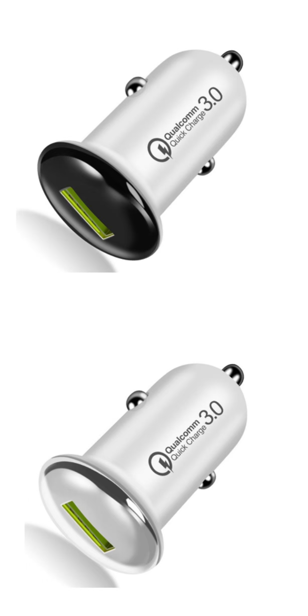 车载手机充电器小蘑菇QC3.0