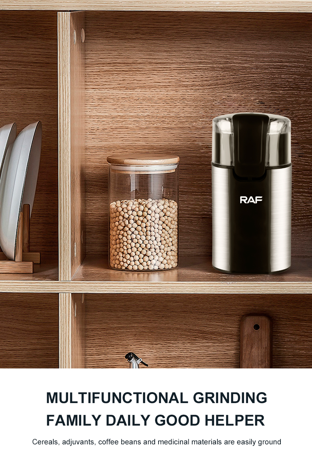 电动研磨机打粉咖啡不锈钢家用小型粉碎机五谷杂粮干磨打碎详情5