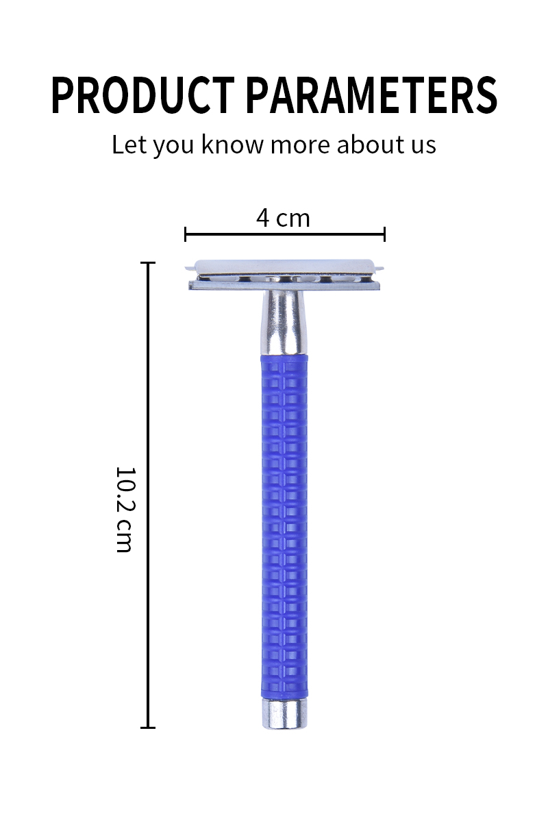 ALSHABAB工厂批发男士安全剃须刀双边碳钢刀片保安刀架刮胡刀详情7