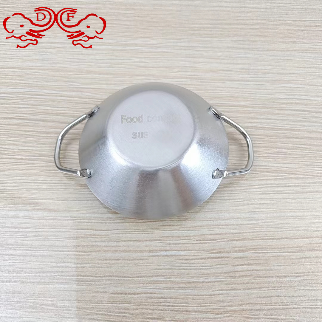 DF99297 Korean stainless steel creative little Spice Dish with ears Gold Dip dish Soy sauce Dish Flavor dish Dessert dish DF TRADINGHOUSE Specification drawing