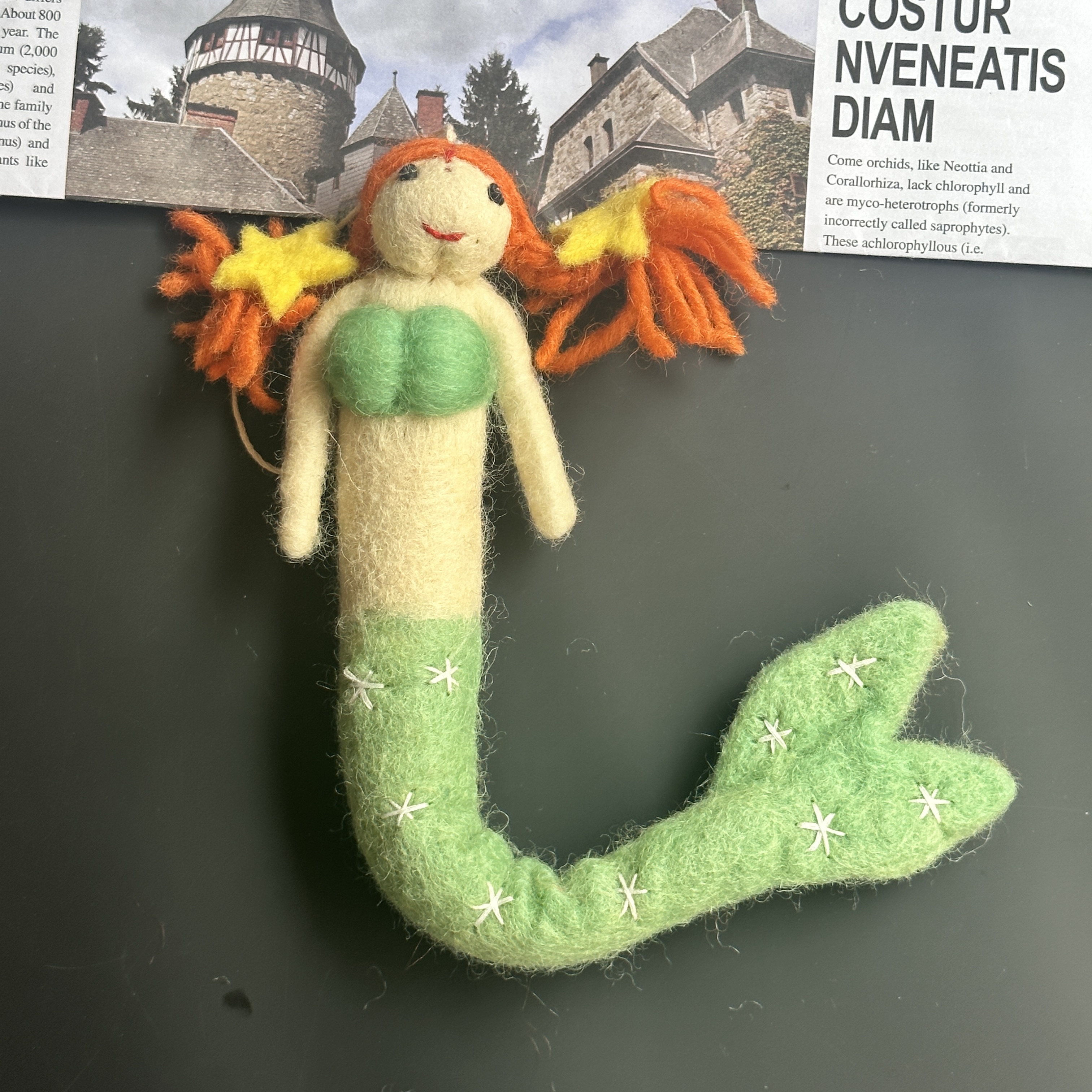 ins风羊毛毡可爱美人鱼立体玩偶挂饰包挂服装配饰家居装饰创意礼详情12