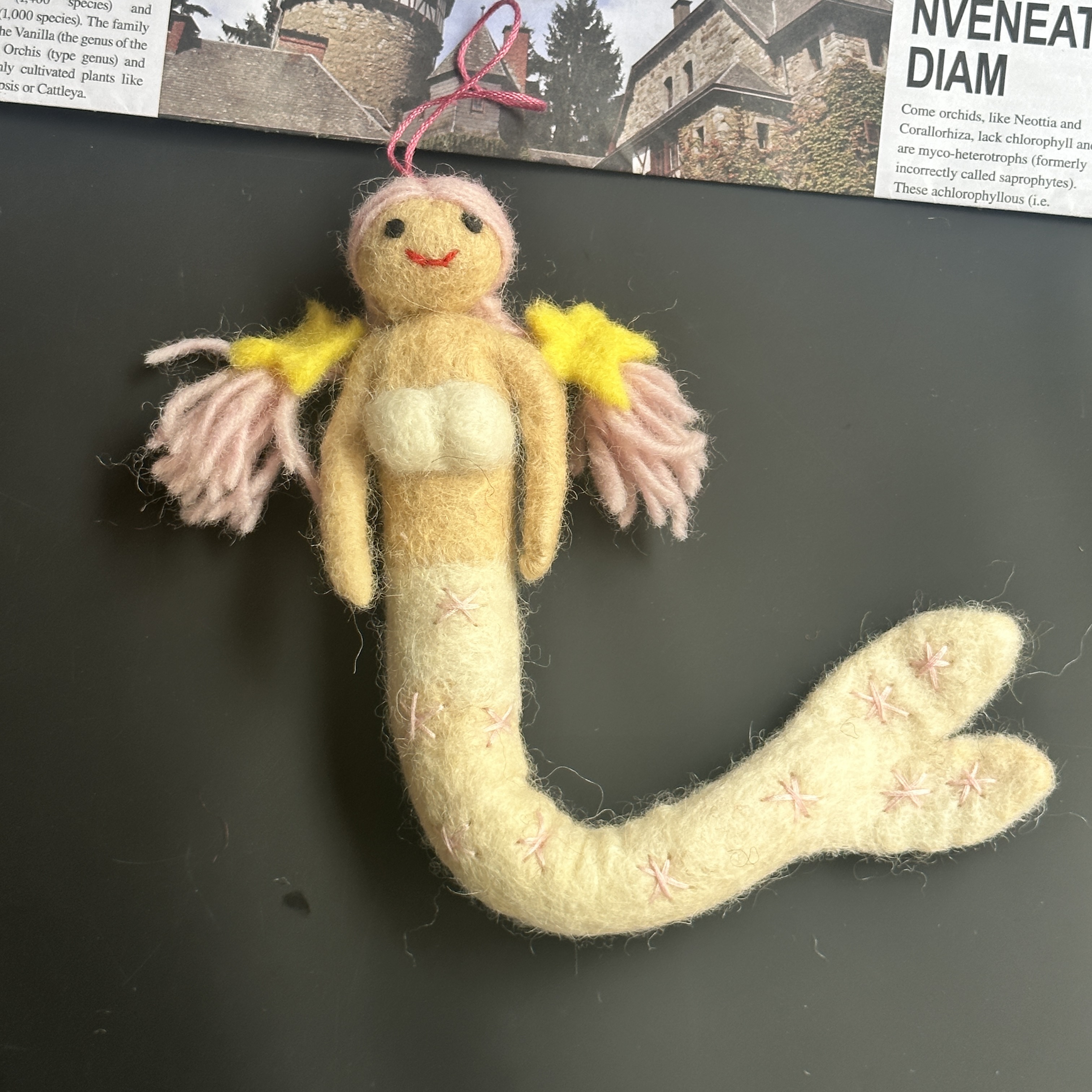 ins风羊毛毡可爱美人鱼立体玩偶挂饰包挂服装配饰家居装饰创意礼详情11