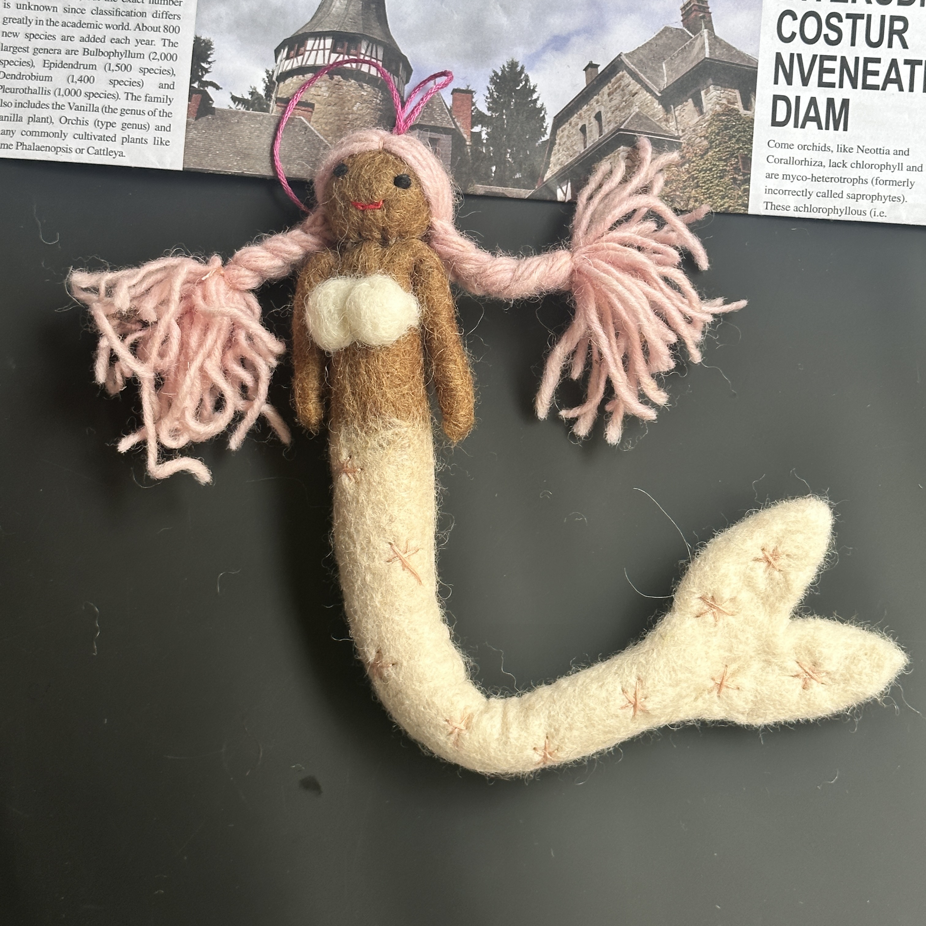 ins风羊毛毡可爱美人鱼立体玩偶挂饰包挂服装配饰家居装饰创意礼详情15