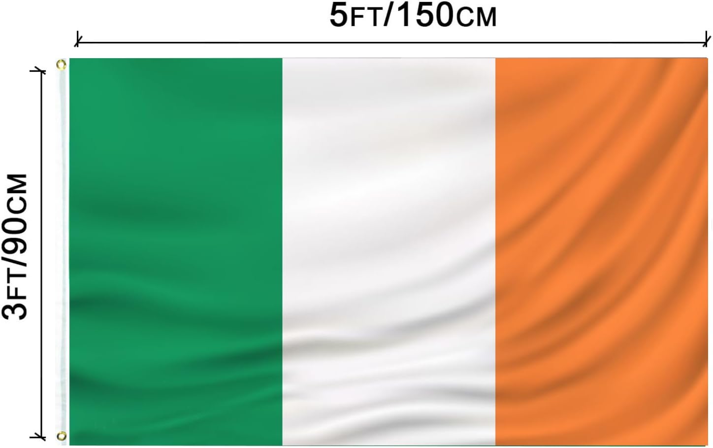 爱尔兰国旗现货90*150cm 3*5Ft涤纶旗子厂家french旗帜批发详情2