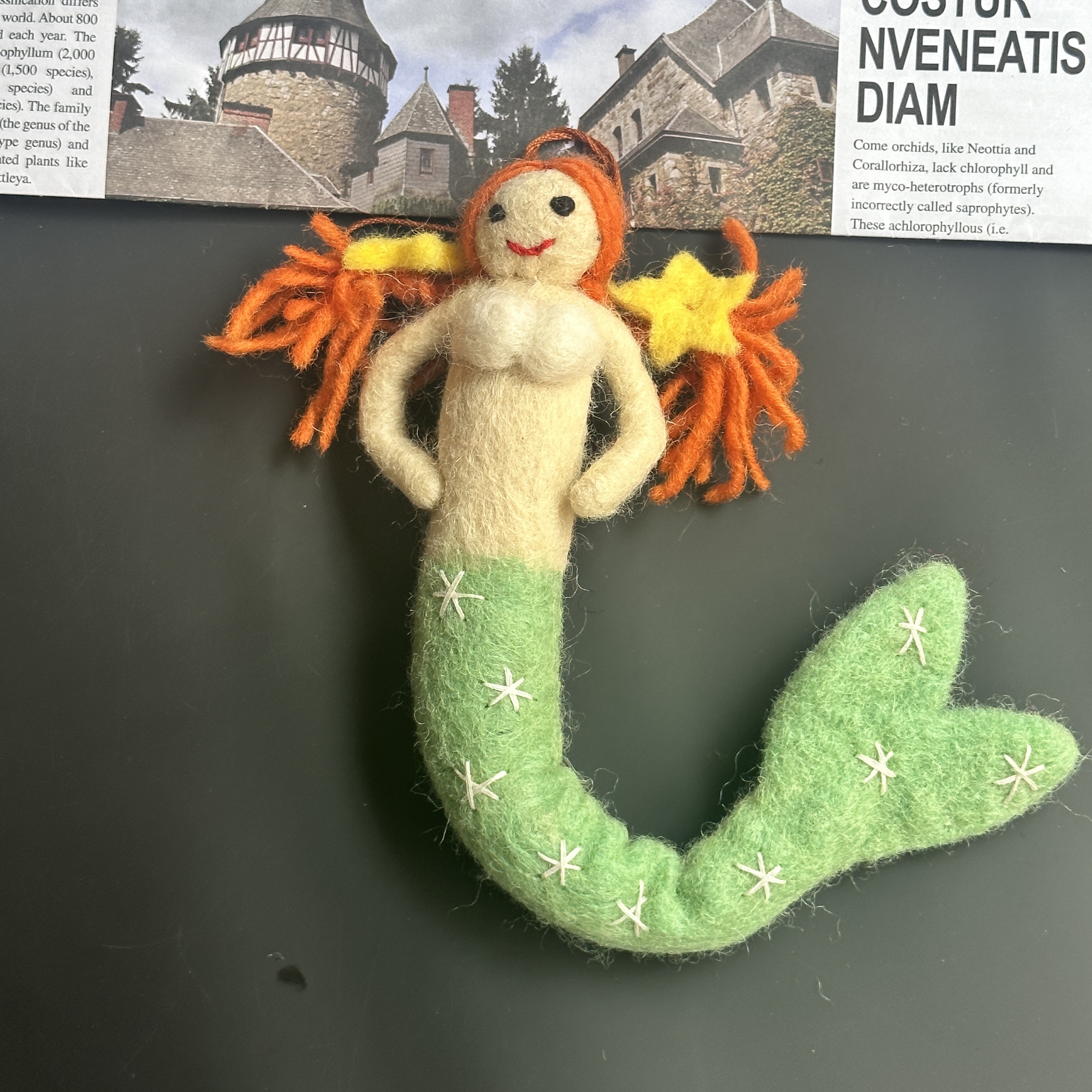 ins风羊毛毡可爱美人鱼立体玩偶挂饰包挂服装配饰家居装饰创意礼详情8