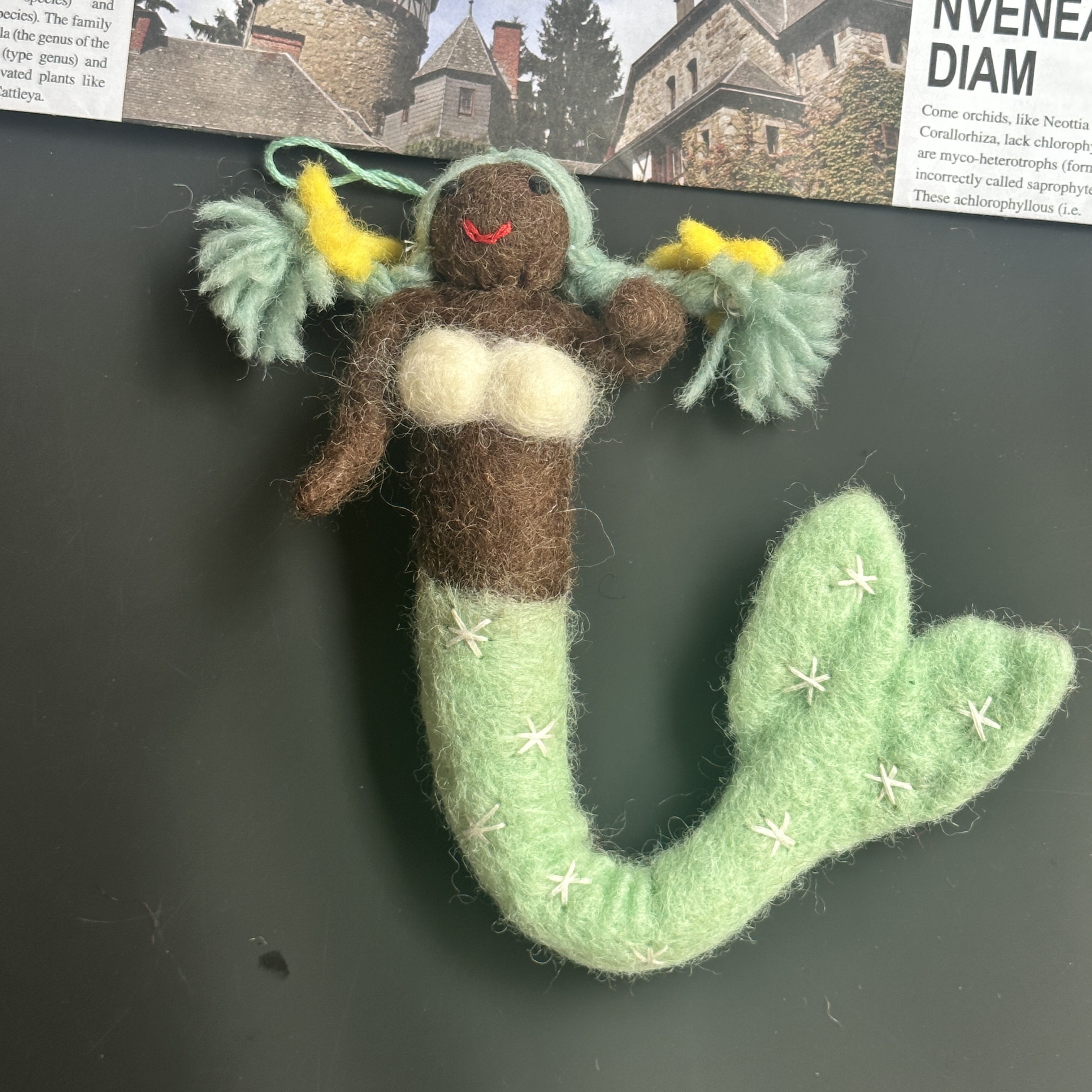 ins风羊毛毡可爱美人鱼立体玩偶挂饰包挂服装配饰家居装饰创意礼详情10