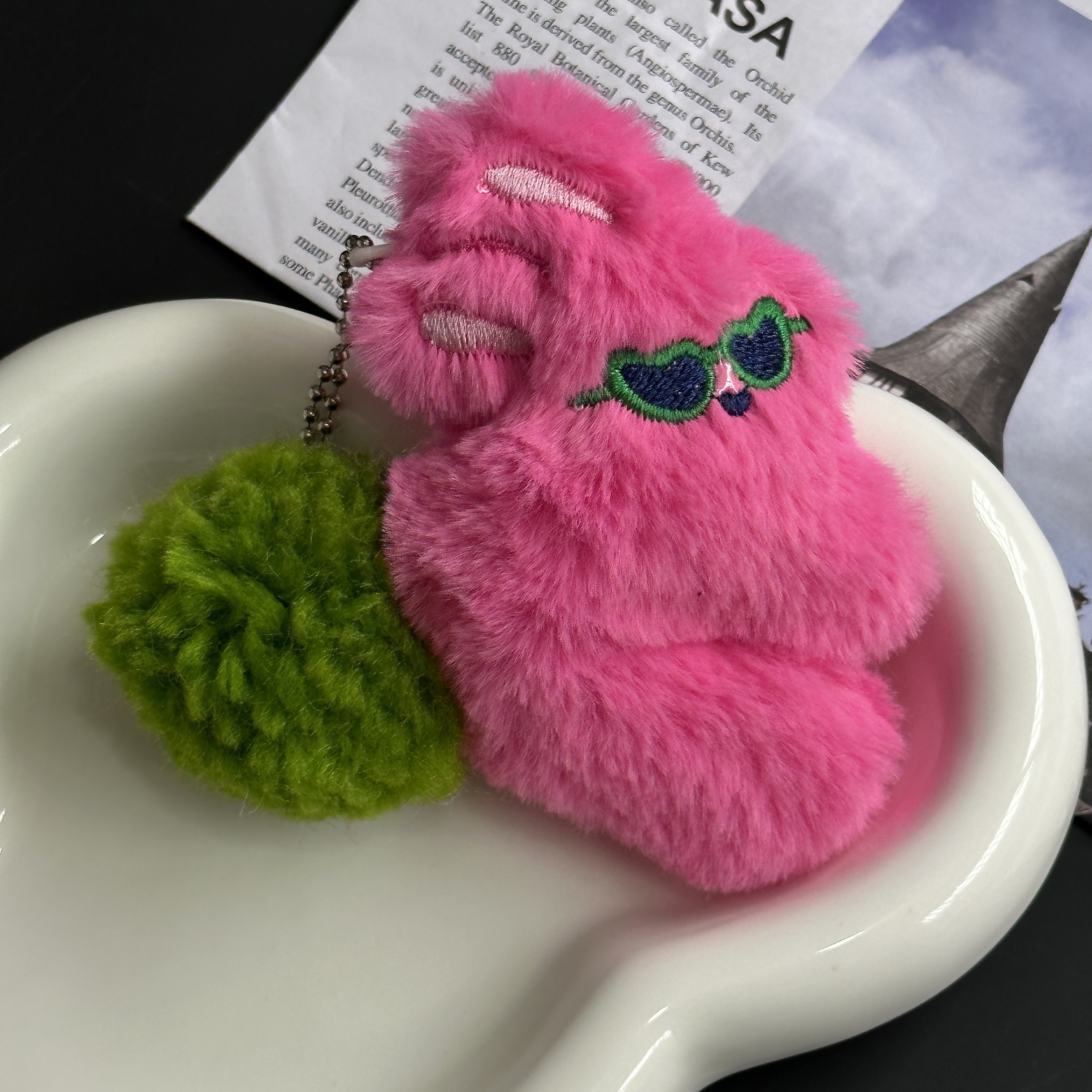 可爱毛绒墨镜兔兔miu系包挂挂件高颜值ins风钥匙扣挂饰配饰配件详情15