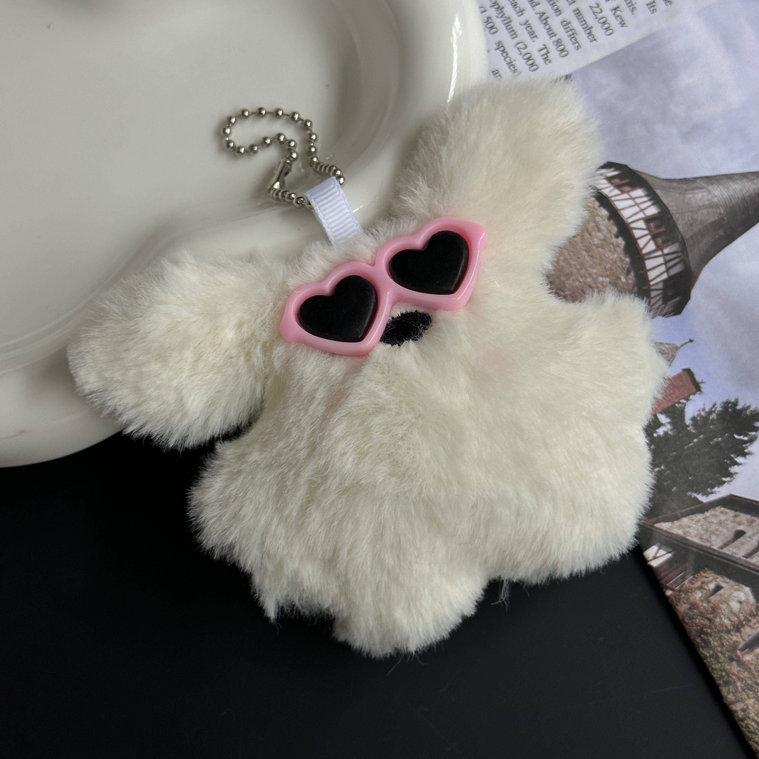 可爱毛绒墨镜兔兔miu系包挂挂件高颜值ins风钥匙扣挂饰配饰配件详情10