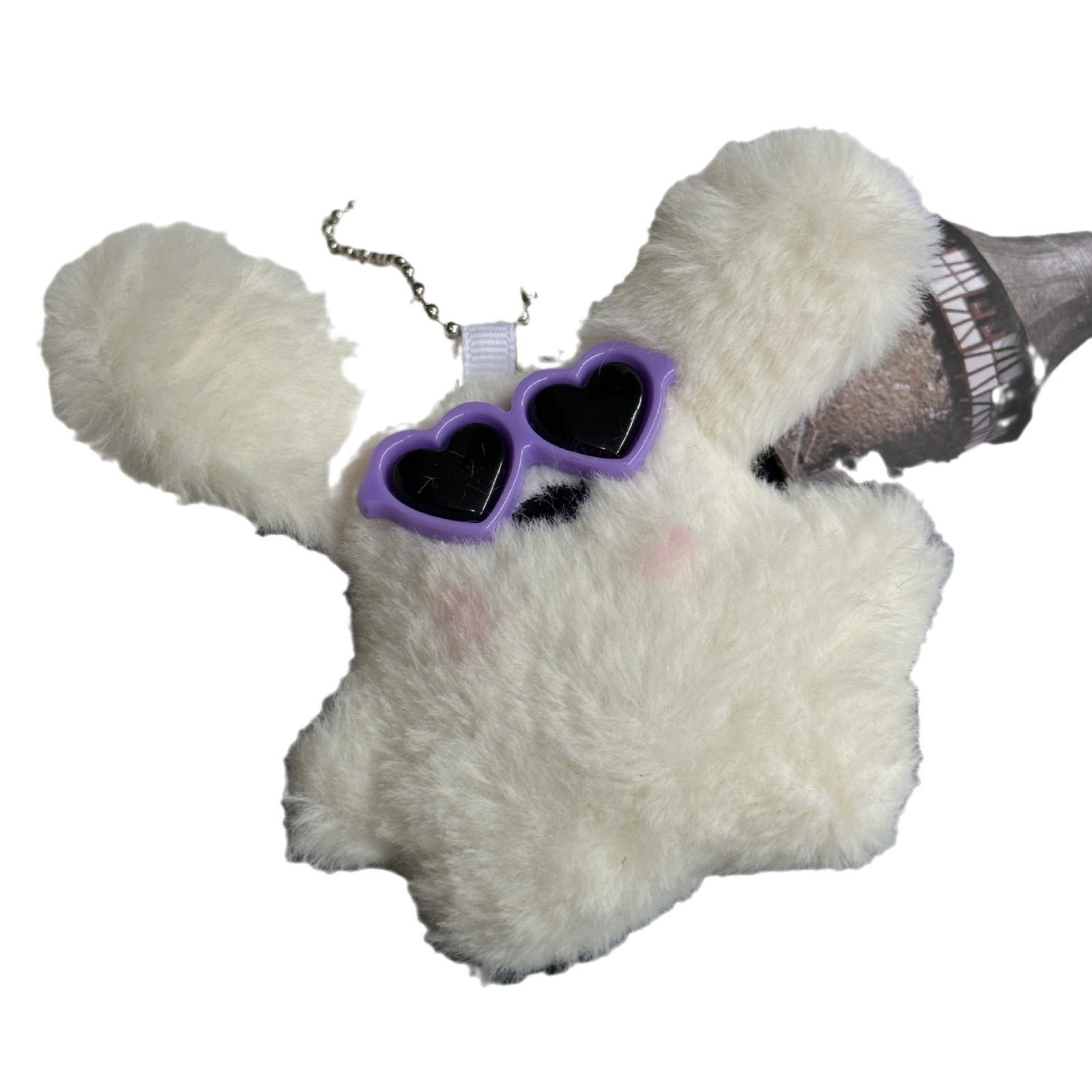 可爱毛绒墨镜兔兔miu系包挂挂件高颜值ins风钥匙扣挂饰配饰配件详情19