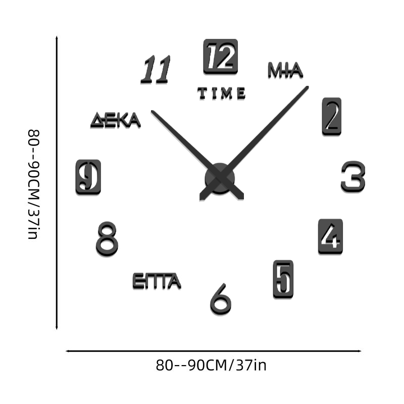 Creative living room clock, Amazon simple Nordic wall clock, European and American large DIY wall sticker clock, 3Dclock Application Scenario
