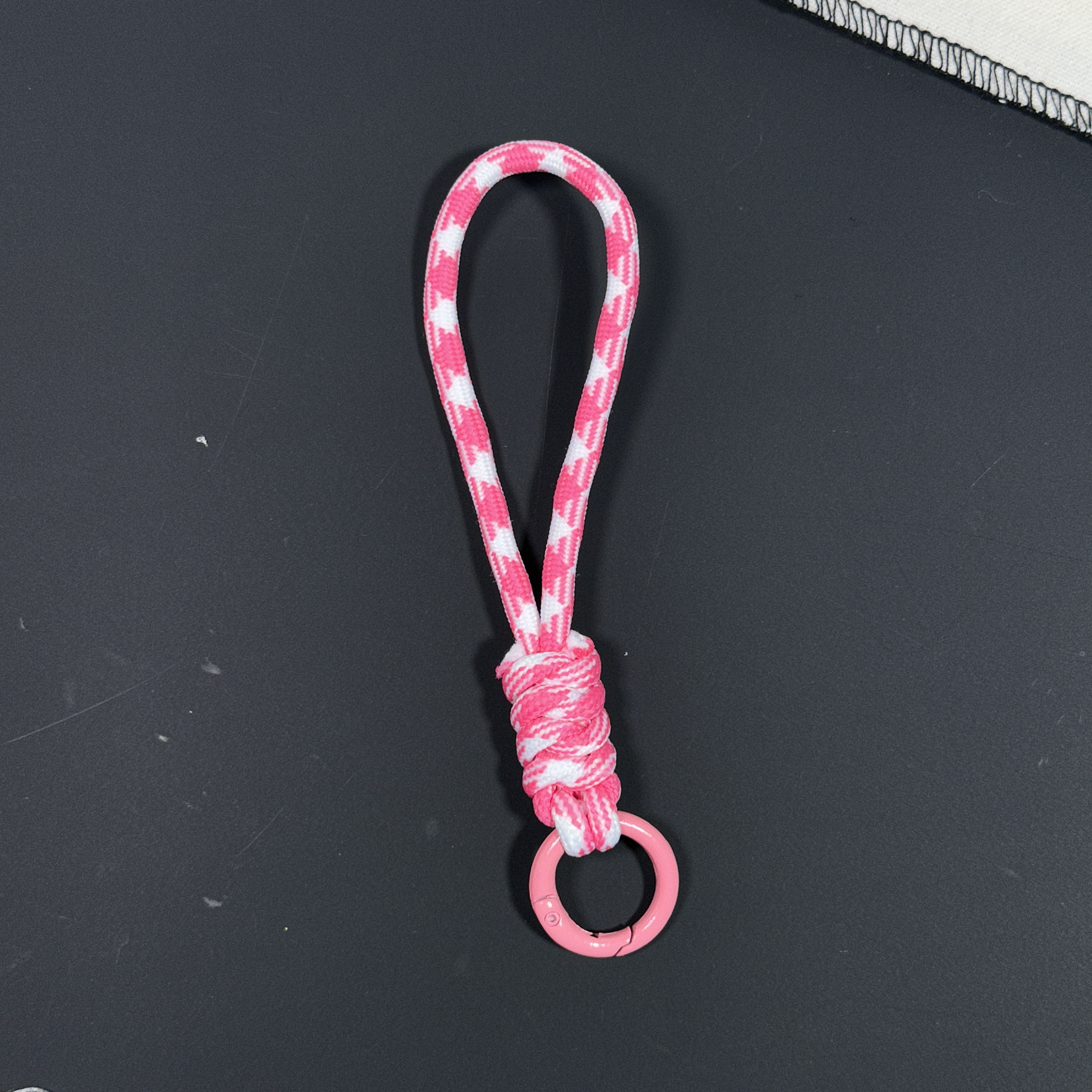 新国潮马卡龙INS风创意拼色打结防丢手机钥匙扣绳编织挂绳包挂件详情31