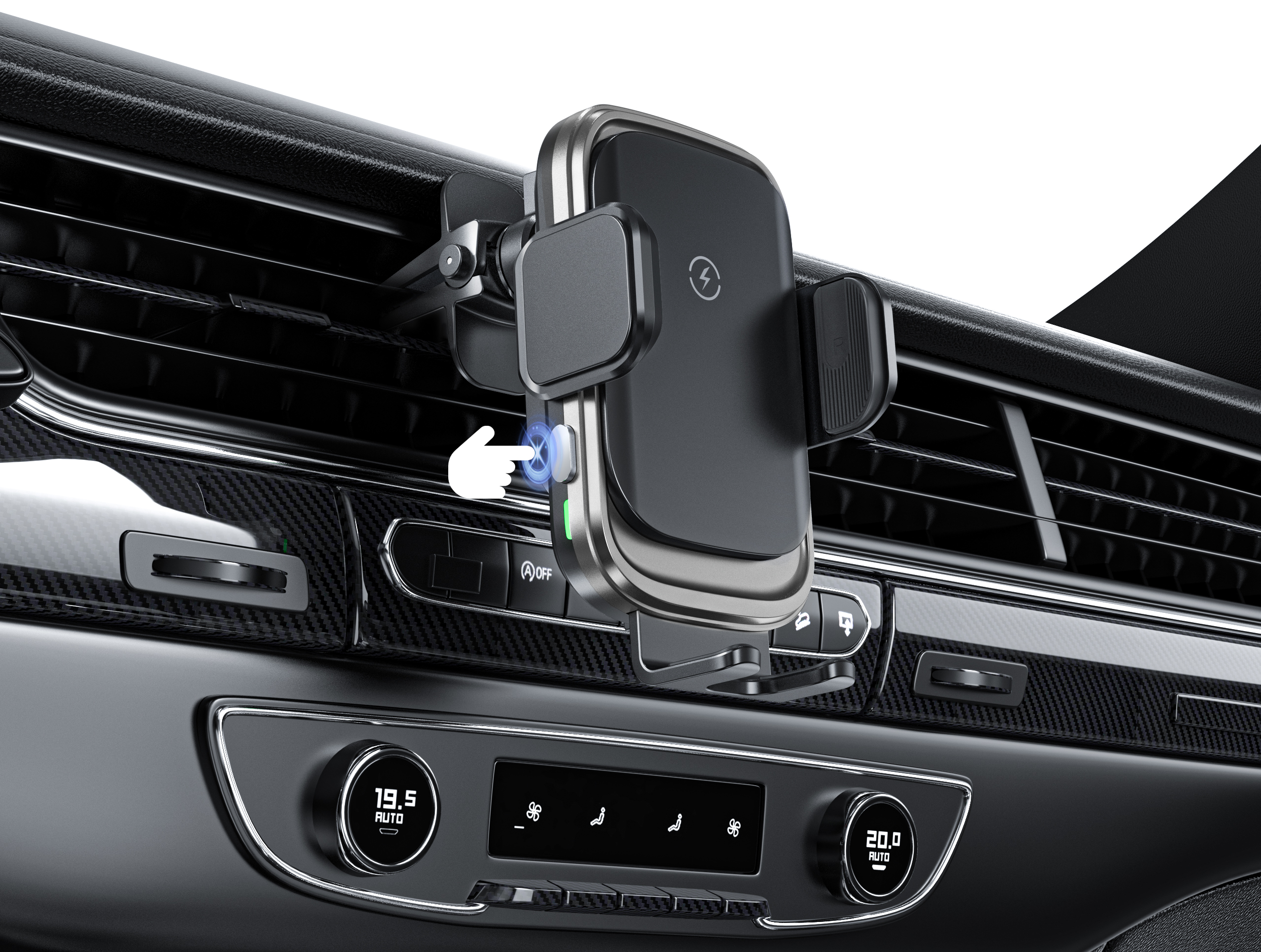 EZRA multi-functional car mobile phone charger clip fast charging is suitable for Audi Tesla HL113 car mobile phone charger Specification image